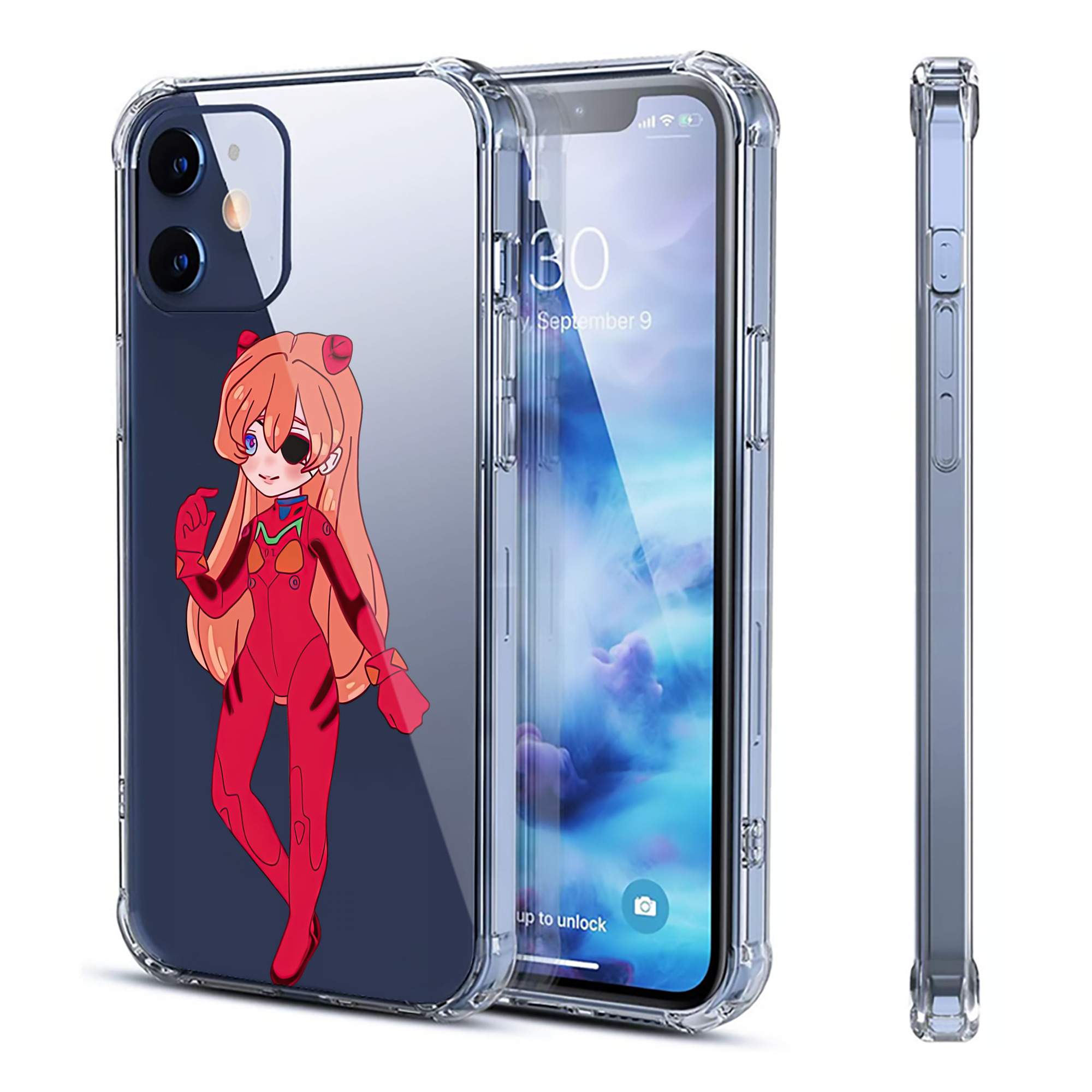 （画像用） EVA 新世紀エヴァンゲリオン 【iPhone 12シリーズ対応】透明スマホケース（クリアソフトケース）